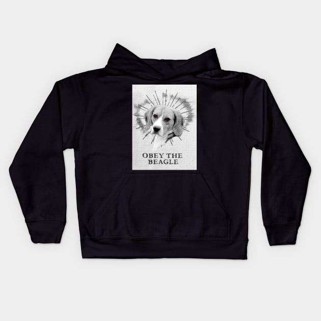 Obey The Beagle Kids Hoodie by loumed